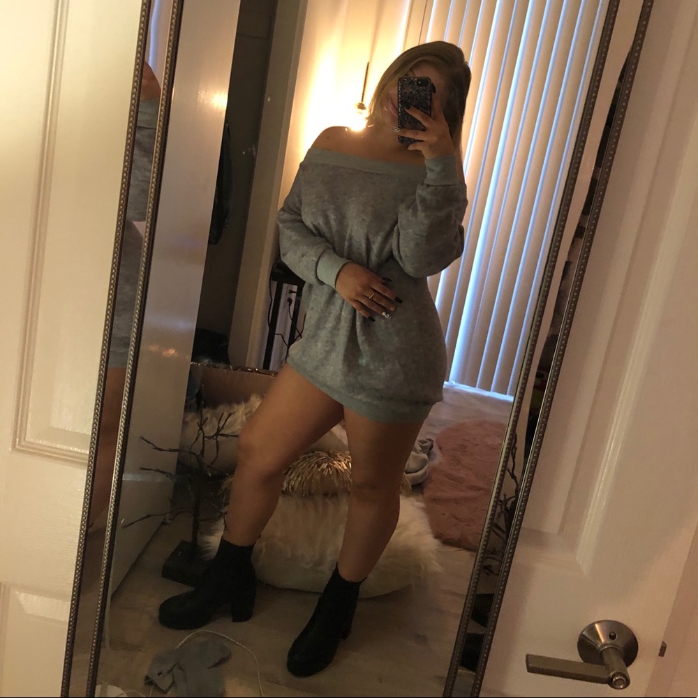 Grey T shirt dress